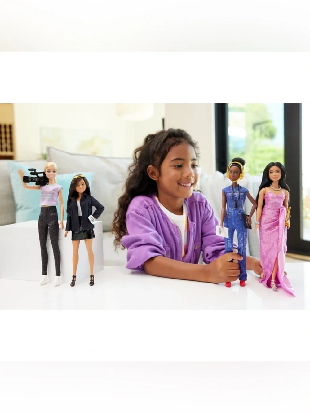 Barbie Careers Women in Film Set of 4 Dolls & Accessories + Rainbow High Doll